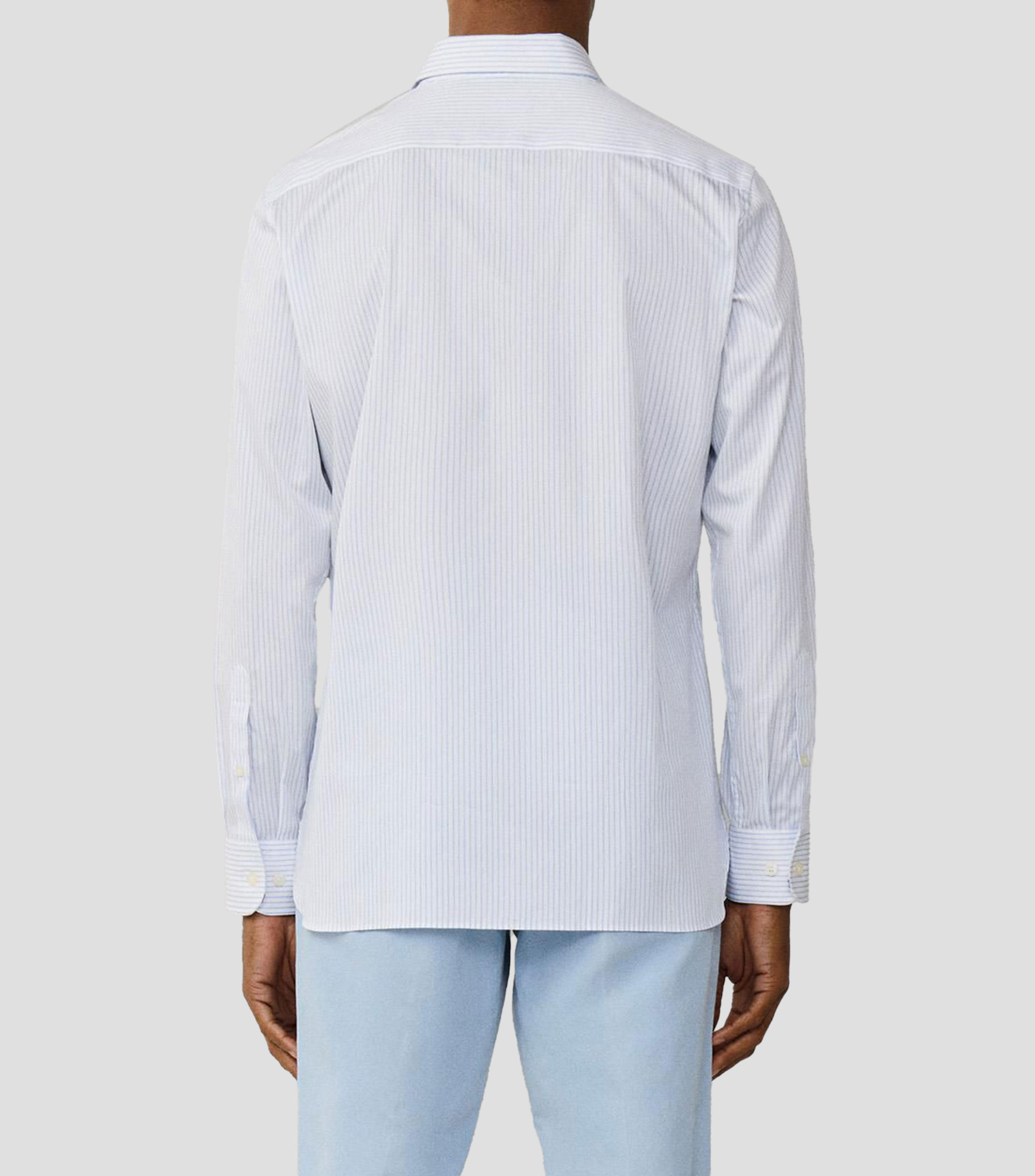 Camisa con rayas manga larga Hombre
